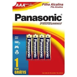 Pilha Alcalina AAA Panasonic Leve 4 Pague 3