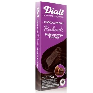 Chocolate Diet Meio Amargo Trufado Diatt 25g