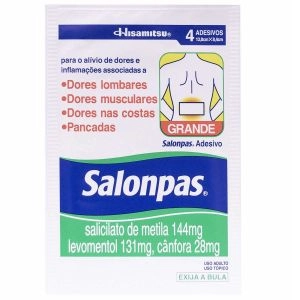 Salonpas Grande 13,0cm X 8,4cm Com 4 Adesivos