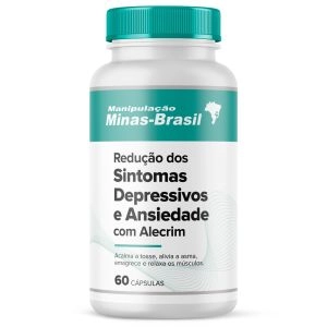 Redução dos Sintomas Depressivos e Ansiedade Com Alecrim 60 Cápsulas