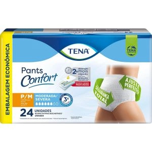 Roupa Íntima Tena Pants Confort P/M Embalagem Econômica 24 Unidades