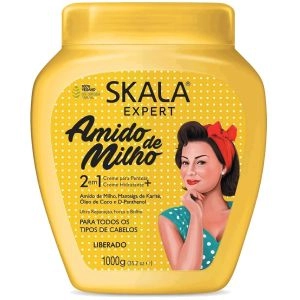 Creme Skala Amido de Milho 2 em 1 Creme Para Pentear + Creme Hidratante 1Kg