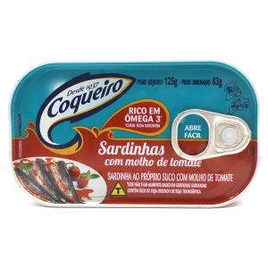 Sardinhas Com Molho de Tomate Coqueiro 125G