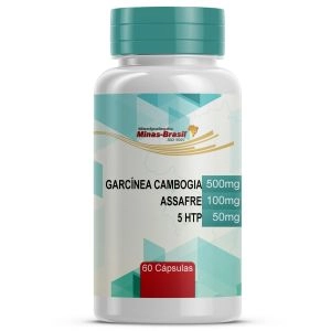 Garcínia 500mg + Assafre 100mg + 5 HTP 50mg 60 Cápsulas