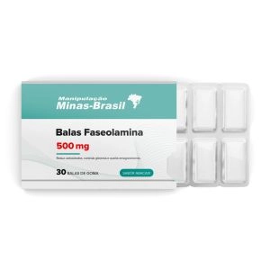 Balas Faseolamina 500 mg  - Sabor Abacaxi 30 Unidades