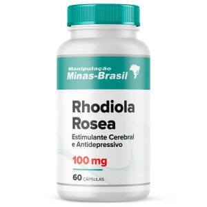 Rhodiola Rosea 100Mg - Estimulante Cerebral e Antidepressivo 60 Cápsulas