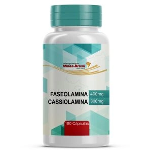Faseolamina 400mg + Cassiolamina 300mg Bloqueie Carboidratos e Açúcar 180 Cápsulas