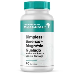 Dimpless + Serenzo + Magnésio Quelado Melhore o Sono e Diminua Cansaço 60 Cápsulas
