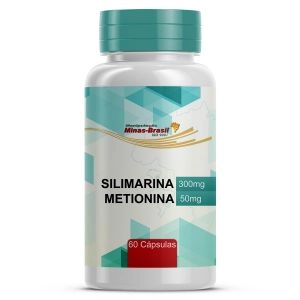 Silimarina 300mg + Metionina 50mg 60 Cápsulas