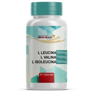 L Leucina 800mg + L Valina 700mg + L Isoleucina 500mg 30 Cápsulas