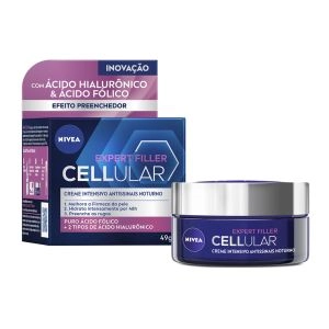 Creme Facial Antirrugas Cellular Hialurônico Noite 50g Nivea