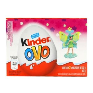 Chocolate 2 Unidades de 20g com Surpresa Meninas Kinder Ovo
