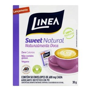 Adoçante Em Pó Sweet Natural Com 50 Sachês Linea