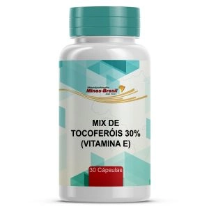 Mix de Tocoferóis 30% (Vitamina E) 300Mg  30 Cápsulas