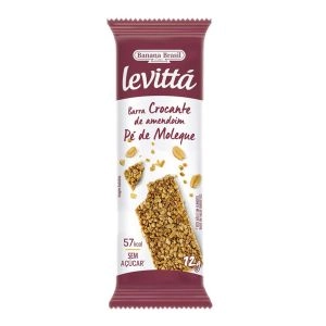 Barra Crocante Levittá Pé de Moleque 12g Banana Brasil