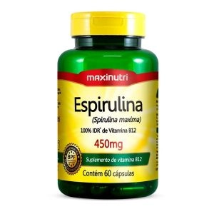 Espirulina 60 Cápsulas 450mg Maxinutri