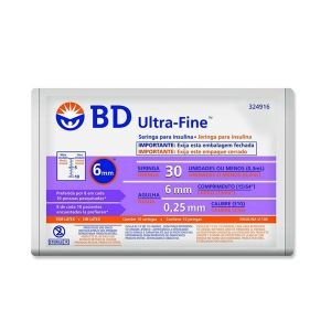 Seringa Para Insulina Ultra-Fine 0,3X6Mm Com 10 Unidades Bd