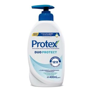 Sabonete Líquido Antibacteriano para as Mãos Duo Protect 400ml Protex