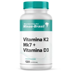 Vitamina K2 Mk7 100Mcg   Vitamina D3 10.000Ui 120 Cápsulas