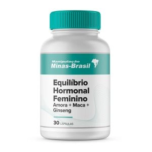 Equilíbrio Hormonal Feminino Amora + Maca + Ginseng 30 Cápsulas