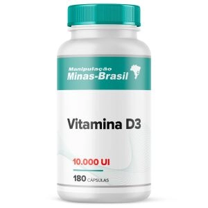 Vitamina D3 (Colecalciferol) 10000Ui 180 Cápsulas