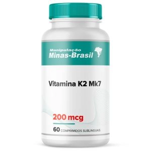 Vitamina K2 Mk7 200Mcg 60 Comprimidos Sublinguais