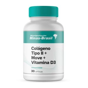 UC II 35MG + Move 90MG + Vitamina D3 9.000UI 30 Cápsulas