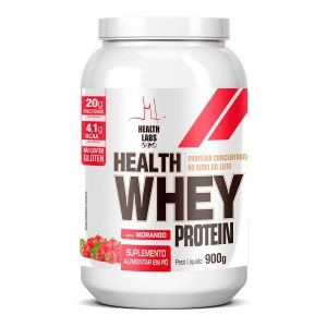 Health Whey Protein Morango 900g Health Labs