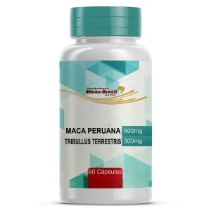 Maca Peruana 500Mg   Tribullus Terrestris 300Mg - 60 Cápsulas