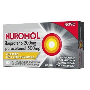Nuromol 200mg + 500mg com 12 Comprimidos Revestidos Nurofen