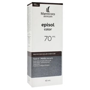 Protetor Solar com Cor Episol Color FPS 70 Médio Escuro 40ml Mantecorp Skincare