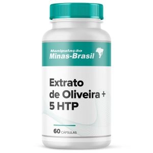 Extrato de Oliveira 500mg+5Htp 50mg 60 Cápsulas