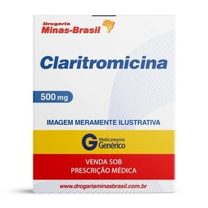 Claritromicina 500mg com 14 Comprimidos Revestidos Genérico Pharlab