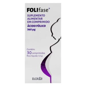 Folifase 360Ug Com 30 Comprimidos Elofar