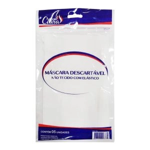 Máscara Descartável Santa Clara Com Elástico 5 Unidades Ref: 733