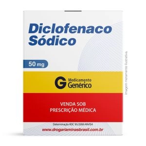 Diclofenaco Sódico 50mg Com 20 Comprimidos Genérico Geolab