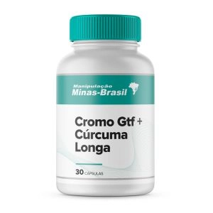 Cromo Gtf 200mcg + Cúrcuma Longa 500mg 30 Cápsulas