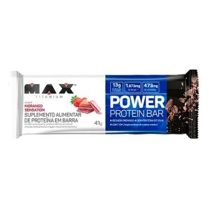 Power Protein Bar Morango Sensation 41G Max Titanium
