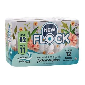 Papel Higiênico Neutro Folhas Duplas Leve 12 Pague 11 Com 20 Metros Cada New Flock
