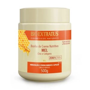 Banho De Creme Mel Chia E Colágeno 500g Bio Extratus