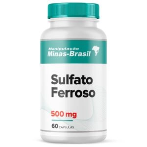 Sulfato Ferroso 500mg 60 Cápsulas