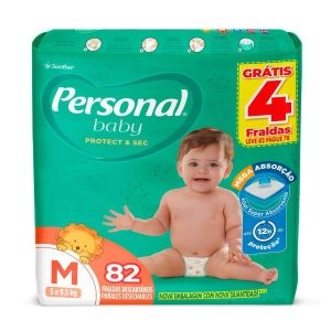 Fralda Personal Baby Protect e Sec M Leve 82 Pague 78 Unidades