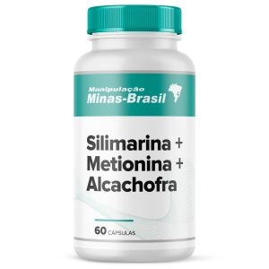 Silimarina 200mg + Metionina 100mg + Alcachofra 200mg 60 Cápsulas