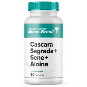 Cascara Sagrada 250mg + Sene 150mg + Aloina 50mg 60 Cápsulas