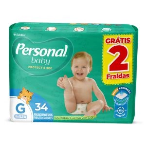 Fralda Personal Soft E Protect Baby Mega G Com 34 Unidades