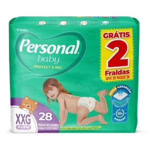 Fralda Personal Soft E Protect Baby Mega XXG Com 28 Unidades