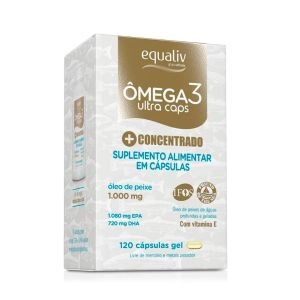 Ômega 3 Ultra Caps Concentrado 1000mg com 120 Cápsulas Gel Equaliv