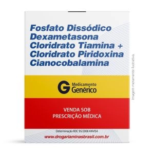 Fosfato Dissódico Dexametasona Cloridrato Tiamina 3 Ampolas 1ml Cloridrato Piridoxina Cianocobalamina 3 Ampolas 2ml Injetável