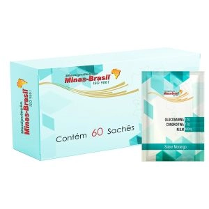 Glicosamina Com Condroitina e Msm 60 Sachês Sabor Morango