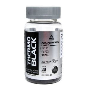Suplemento de Cafeína 200Mg Thermo Black 30 Tabletes Nutrition Labs